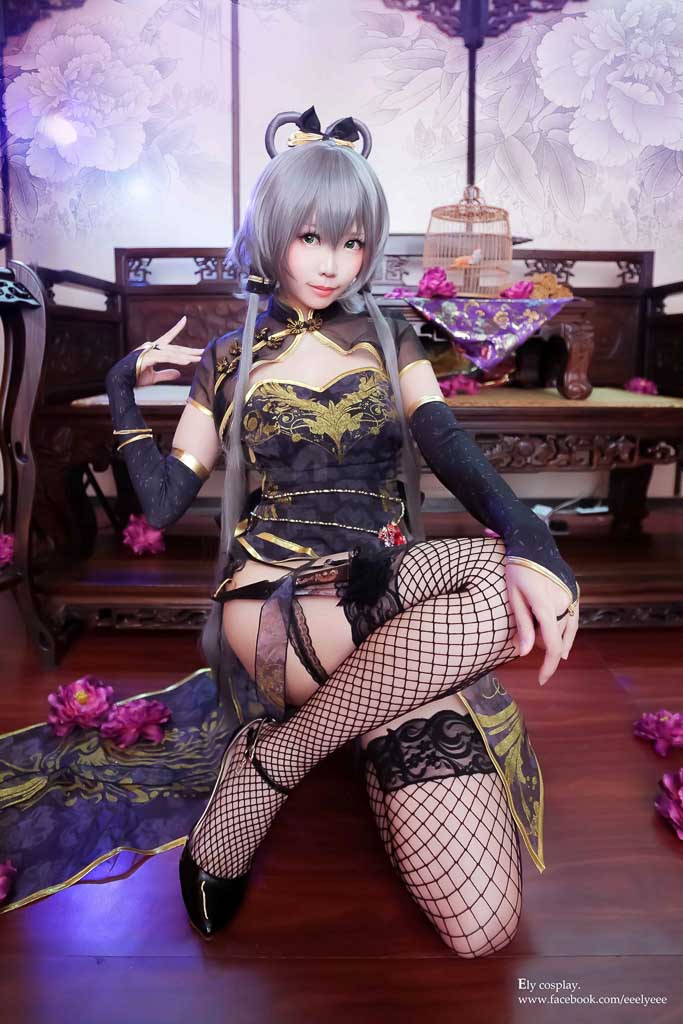 Coser@ElyEE子 Vol.55 天依-金丝雀旗袍-倩图社