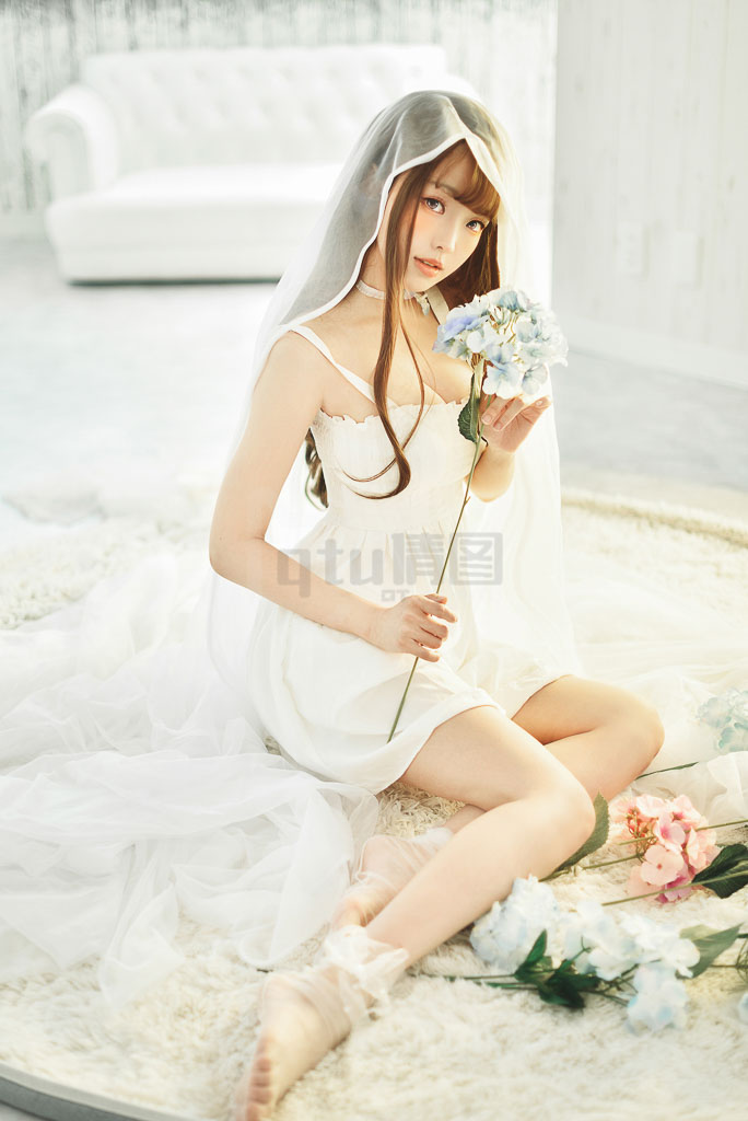 Coser@ElyEE子 Vol.76 White Dress-倩图社