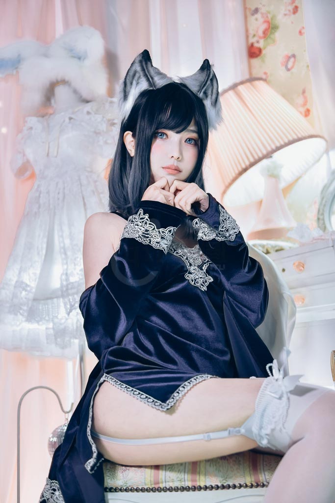 Coser@ElyEE子 Vol.82 Sleepy Velvet-Blue-倩图社
