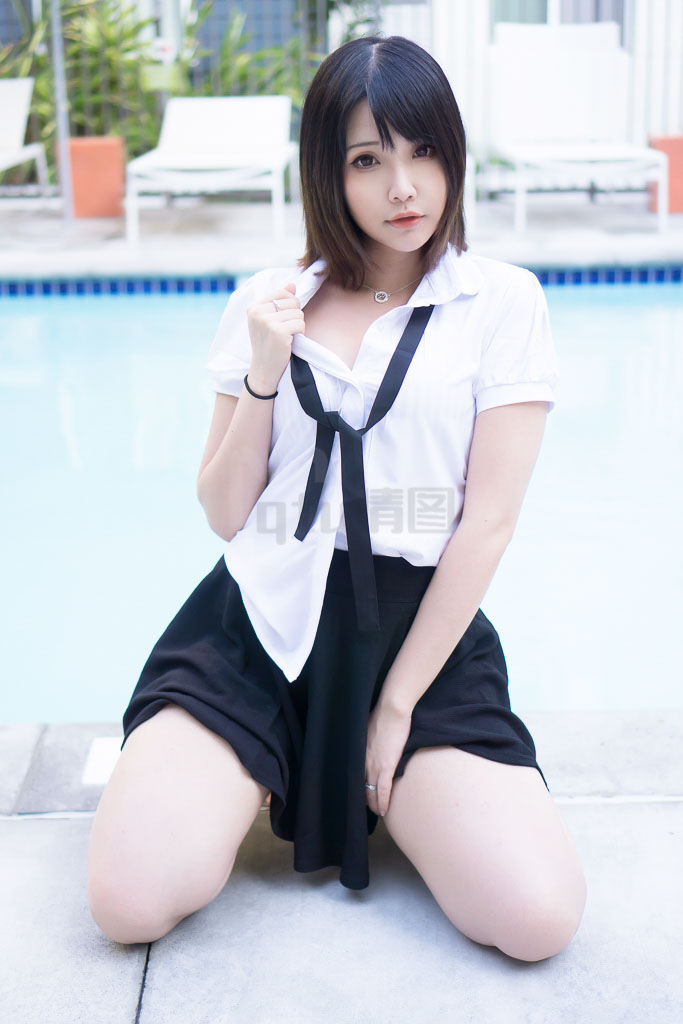 Coser@Hana Bunny Vol.232 Wet Shirt Casual-倩图社