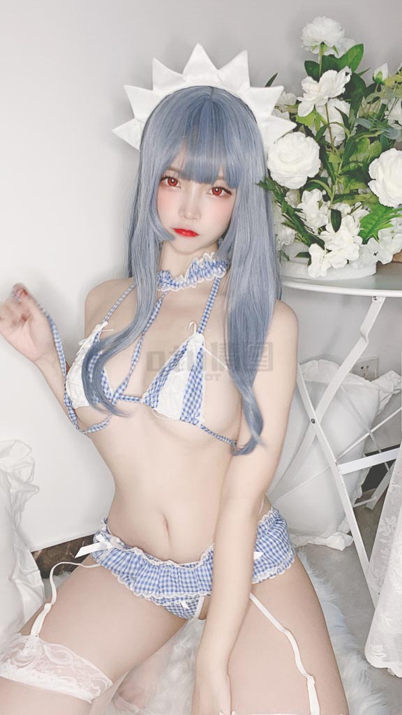 Coser@二佐Nisa Vol.184 私房自拍蓝格比基尼女仆-倩图社