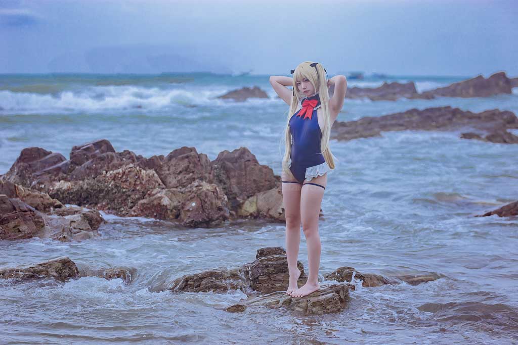 Coser@二佐Nisa Vol.35 碧蓝玛丽罗斯泳装-倩图社