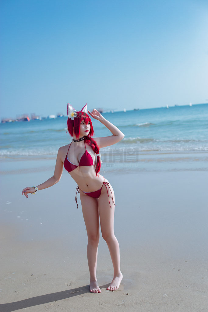 Coser@二佐Nisa Vol.36 碧蓝千代田泳装-倩图社