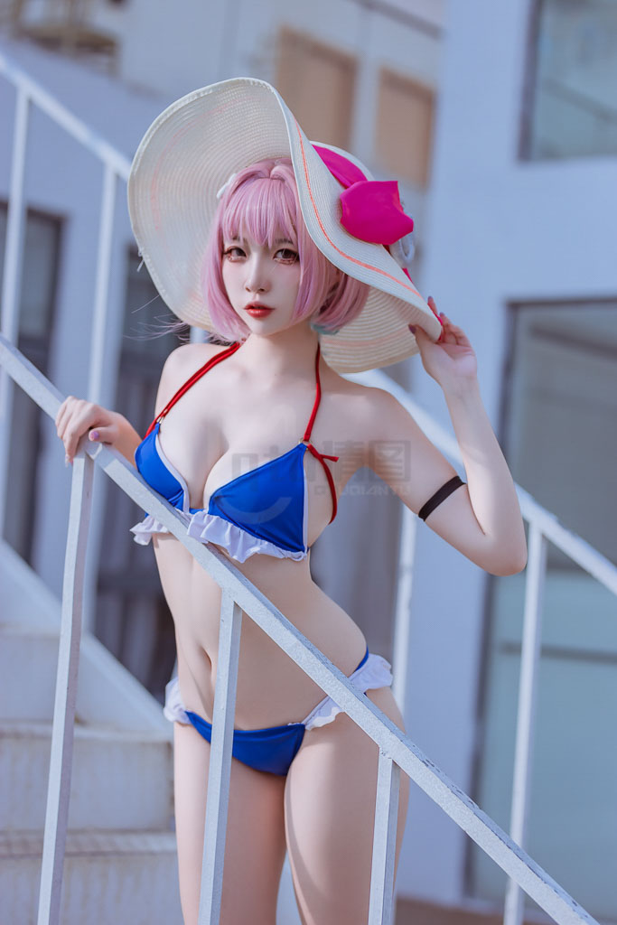Coser@二佐Nisa Vol.59 碧蓝塔尔图泳装-倩图社