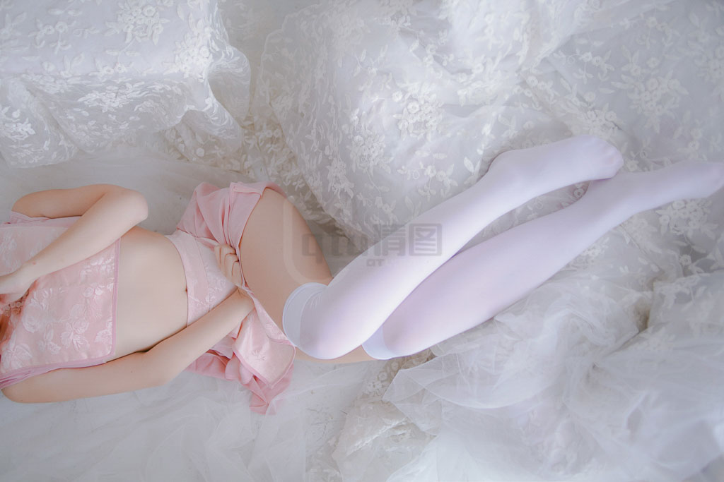 Coser@二佐Nisa Vol.66 粉旗袍和黑三本-倩图社