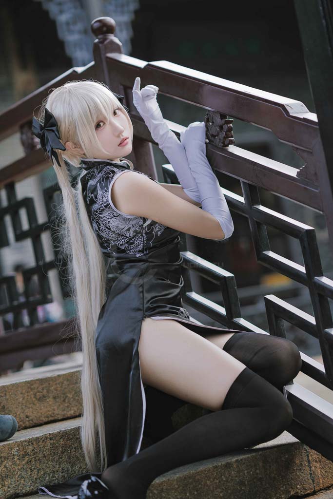 Coser@瓜希酱 Vol.17 穹妹 黑旗袍-倩图社
