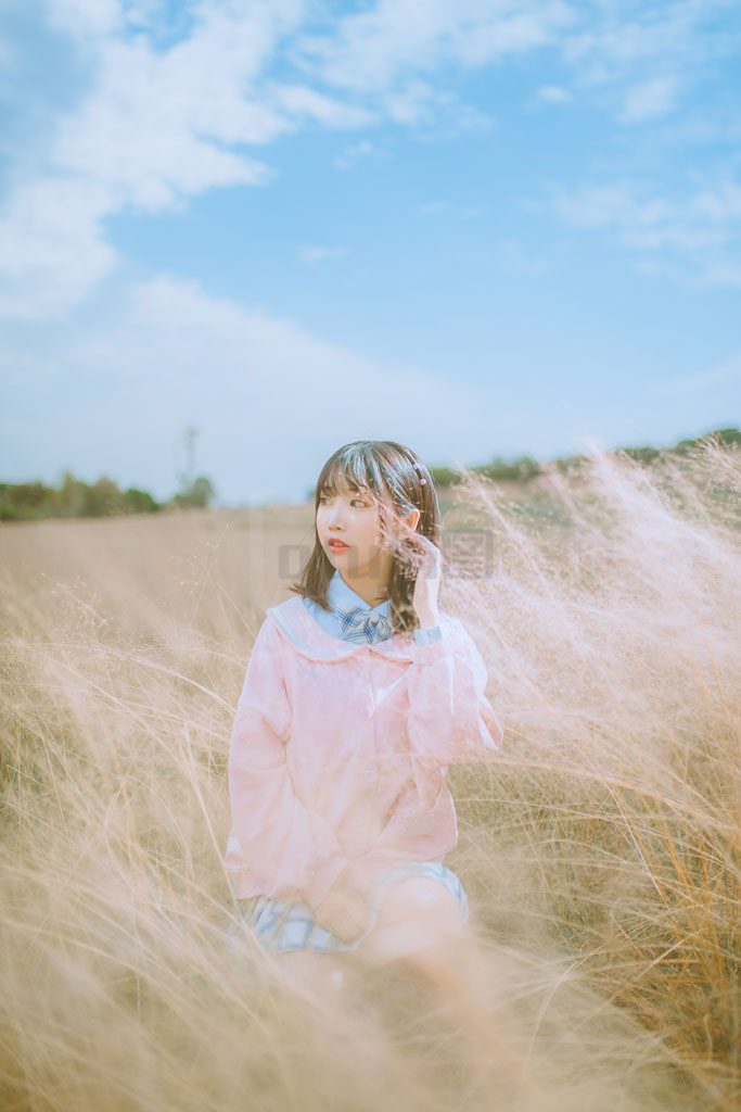 Coser@面饼仙儿 Vol.68 粉黛草JK-倩图社